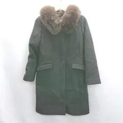 ■ ⊇ green label relaxing UNITED ARROWS ファー襟 長袖 コート サイズ36 ブラック ブラウン レディース E  【1502180065842】のサムネイル