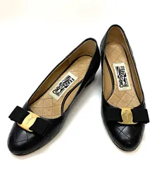 値下げ❗️Salvatore Ferragamo フェラガモ VARA  Q ヴァラ キルティング リボン  パンプス  ブラック 5 1/2 C (23.0cm相当)