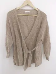 ◇ GLOBAL WORK グローバルワーク コットンニット 長袖 カーディガン サイズF ベージュ系 レディース P  【1301310007499】