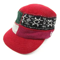 マンシングウェア ワークキャップ 帽子 ニット 日本製 未使用品 ゴルフ ブランド レディース メンズ ﾌﾘｰサイズ レッド Munsing wear