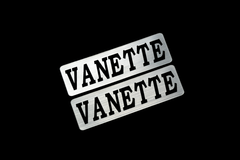 EE-726-2 VANETTE 銀黒 アクリル2層 ステッカー 日産 バネット バン トラック C22 SK82 前期 後期 モデリスタ 2枚1セット