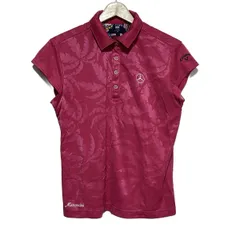 CALLAWAY(キャロウェイ) 半袖ポロシャツ サイズL レディース - ピンク×白×マルチ 刺繍