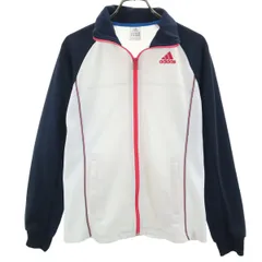 adidas アディダス トラックジャケット M ホワイト ジャージ レディース 古着