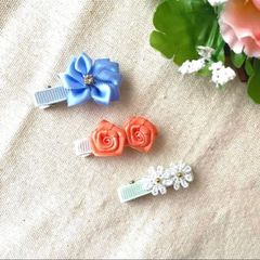 ベビーヘアクリップ　ハンドメイド　ヘアピン ベビー ヘアピン ヘアクリップ ハンドメイド ⑤ - メルカリ