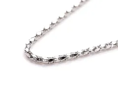 ステンレス ネックレス メンズ デザインチェーン (2mm幅) シルバー 50cm 男性用 アクセサリー デザイン チェーン 銀色