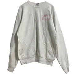 Hanes プリントスウェット トレーナー S ホワイト ヘインズ プルオーバー 裏起毛 バックプリント 古着卸 アメリカ仕入 a701-5101のサムネイル