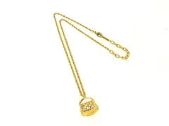 ■美品■ NINA RICCI ニナリッチ リボン ネックレス ペンダント アクセサリー レディース ゴールド系 DJ2661
