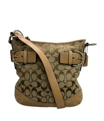 COACH ショルダーバッグ 楽天市場】COACH コーチ シグネチャー ブラウン キャンバス