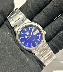 SEIKO 5 35mm セイコー 5 自動巻き 7S26-01F0 ブルー ステンレス メンズ腕時計 b292