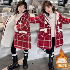 子供服 ダッフルコート アウター 女の子 コート ジャケット 秋冬着 裹起毛 厚手 ダッフルコート 保温 キッズ 防寒対策 フード付き コート 子供コート 暖かい  幼稚園 小学校 キッズ 通園 通学 クリスマス
hzyfa16☆DZ30675