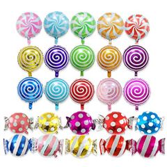 50個セット Rimikuru 誕生日 バルーン キャンディ バースデー 風船 セット アルミ ロリポップ カラフル パーティー 50個セット