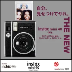 【箱入り美品】FUJIFILM チェキ instax mini40 INS MINI 40 インスタントカメラ ブラック　クラッシクデザイン