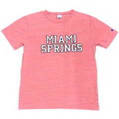 チャンピオン Champion ■【 Miami Springs College Logo Crewneck T-Shirt 】マイアミ スプリングス カレッジ ロゴ クルーネック Tシャツ