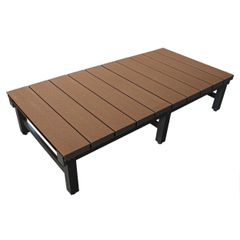 ウッドデッキ 人工木 アルミ DXデッキT5型 1890 【1890×900×400~440mm】 ブラウン DIY ガーデンデッキ ガーデンベンチ ウッドパネル 足場