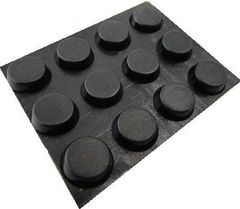 ゴム足　円の直径φ12mm　高さ4mm　シール接着ゴム足・ケース用ゴム足　12個入　＜2zi-032＞