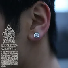 ピアス b系 ヒップホップ ストリート系 ファッション メンズ レディース エースフラッグ ACE FLAG イヤリング 2個ペア 1セット ラインストーン ダイヤモンドカット シルバー ホール式 大きいサイズ メール便 AF-PI-AH-015