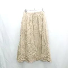 ◇ Θ SM2 サマンサ モスモス ウエストゴム 膝下丈 フレア スカート サイズF ベージュ系 レディース E  【1502030020014】