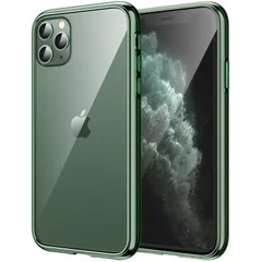 【人気商品】JEDirect iPhone11ProMaxケース 2019 モデル6.5インチ専用 11 Pro Max 黄ばみなし衝撃吸収 バンパーカバー 傷つけ防止 クリアバック (アルパイングリーン)