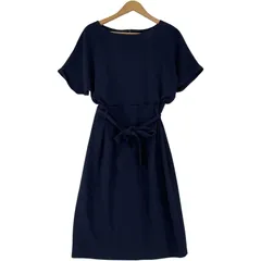 UNTITLED  アンタイトル リボンワンピース size2/ネイビー