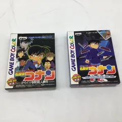 6349 【箱説付き・動作品】GBC 名探偵コナン 呪われた航路・からくり寺院殺人事件 2本セット ゲームボーイカラーソフト