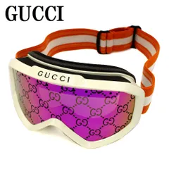 【保管袋付き】GUCCI GGスキーマスク　スノーゴーグル　アイボリー　オレンジ 2025年最新】グッチ ゴーグルの人気アイテム - メルカリ