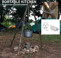 新品　トライポットリング 三脚 焚火 BBQ 調理 キャンプに