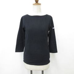 オーチバル ORCIVAL オーシバル カットソー Tシャツ 七分袖 ボートネック ロゴ 綿 黒 ブラック 0のサムネイル
