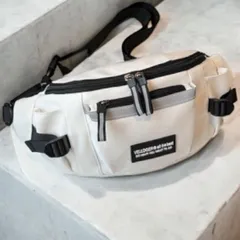 ウエストポーチ ショルダーバッグ バイクポーチ ボディバッグ ヒップバッグ 白色 新品