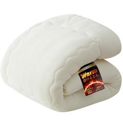 クモリ(Kumori) 掛け布団 ダブル 冬用 「極暖シリーズ」 両面フランネル 暖かい 持続温感 3.3kg 厚手 ふんわり あったか 高機能中綿 蓄熱吸湿 ほこりが出にくい 保温 静電気防止 軽量 洗濯可能 掛けふとん 190X210cm アイボリー