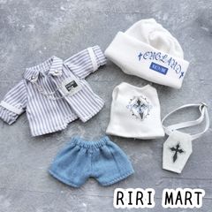 オビツ11　帽子+アウター+ノースリーブ+ボトムス+カバン風アクセ　ねんどろいどどーる