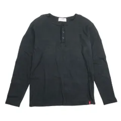 良品 LEVI'S Red Tab リーバイスレッドタブ ヘンリーネック ロングスリーブ 長袖 リブ Tシャツ カットソー ロンT L 黒 メンズ 古着 中古 USED
