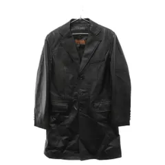 BALMAIN (バルマン) ノッチドラペル シープスキン 3B ロングジャケット ブラック 6022のサムネイル