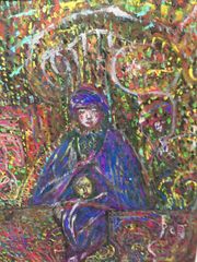 アクリル絵画F20号「人形」アート