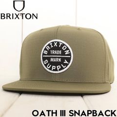 スナップバックキャップ 帽子 BRIXTON ブリクストン OATH III SNAPBACK 10777 IVYGR 25SU 日本代理店正規品