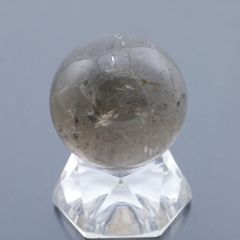 スモーキークォーツ丸玉 32mm 45.8g 天然石・置物 煙水晶 厄除け 除障 魔除け 破魔 台座は付属しません