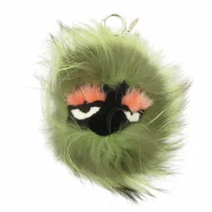 フェンディ FENDI 美品 モンスター バグズ キーホルダー バッグチャーム 緑 グリーン 小物 ☆AA★
