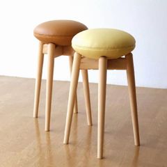 美品・希少】匠工芸 マッシュルームスツール Mサイズ エゾ鹿ヌメ革