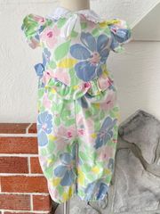 【Size 80-90】vintage 花柄 半袖ロンパース US古着 ヴィンテージ