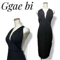 Ggae bi✨ドレス キャバドレス ナイトドレス ノースリーブドレス ワンピース タイトドレス チェーン シルバー ブラック 黒 S 膝丈 ワンピース スッキリスタイル
