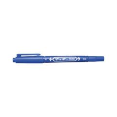 （まとめ） ゼブラ マッキー極細 青 極細0.5mm・細字1.0～1.3mm 【