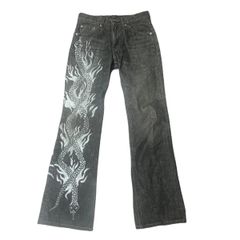 一点物 00s levi's 517 ブラックデニム　ブーツカットフレア　ペイント リメイク 襤褸 リペイント y2k hysteric glamour snake denim supreme tornado mart グランジ　パンク　70s 80s 90s