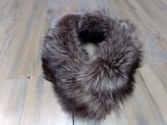 ほぼ未使用 最高級 SAGA FOX サガ フォックス リアルファー 成人式 正月 振袖 ティペット シルバーフォックス 襟巻き 大判 フォックスファー ショール 着物 マフラー 肉厚