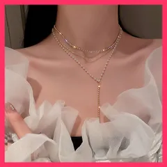 ★スタッフおすすめ★ 3連 チェーンチョーカーネックレス結婚式 ミックス チェーン/ジュエリーきれいめ/パーティー 韓国風 フェミニン フェイクパール ビジュー  おすすめ おしゃれ　人気 上品 86BAOYSP-002