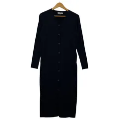 NATURAL BEAUTY BASIC ナチュラルビューティーベーシック ロング リブニットカーディガン sizeM/ネイビー