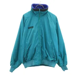 コロンビア 90s オールド 長袖 アウトドアジャケット グリーン系 Columbia 裏フリース メンズ