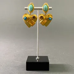 a24 Christian Lacroix クリスチャンラクロワ ラインストーン ハートモチーフ イアリング アクセサリー  ゴールドのサムネイル