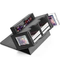 MFDXWCV デッキケース ストレージボックス トレカ トレーディングカードケース トレカケース トレカ収納 カード収納 カードストレージ カードボックス 大容量 PU レザー (グレー) 1