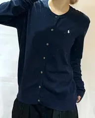 POLO RALPH LAUREN(ポロラルフローレン) レディース コットン ネイビー カーディガン