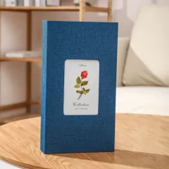 ☆ ブルー ☆ フォトアルバム 300枚収納 pmyalbum05 フォトアルバム 300枚 アルバム 写真 フォト 布 表紙 収納 整理 男の子 女の子 子供 成長 かわいい デザイン おしゃれ 贈り物 ギフト