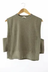 ハイク HYKE CREW NECK CROP TOP クルー ネック クロップ トップ ベスト 222-11281 グレー ブランド古着ベクトル 中古 ● 250409のサムネイル